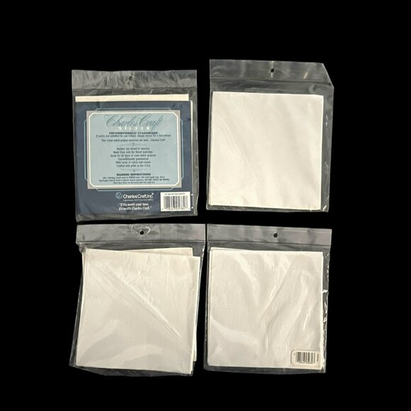 Charles Craft Cross Stitch Fabric Lot NEW 18 count 22 count White Antique‎ 12x18 - Picture 2 of 6